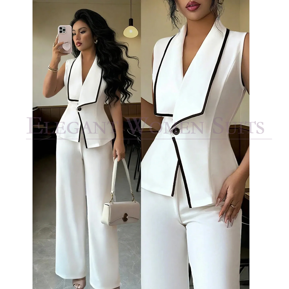 Womens Blazer - Cusual One-button Women's Suits Customzied Sleeveless