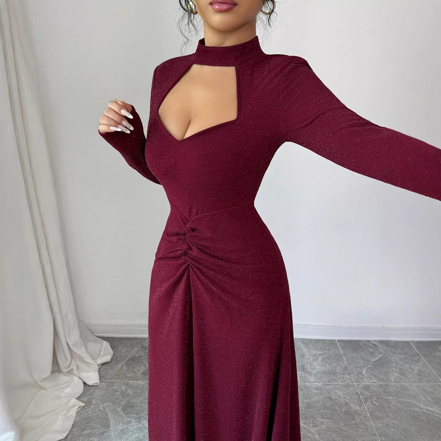 20256 Spring Sexy Fitted Midi  - đánh giá và giá Midi Dress