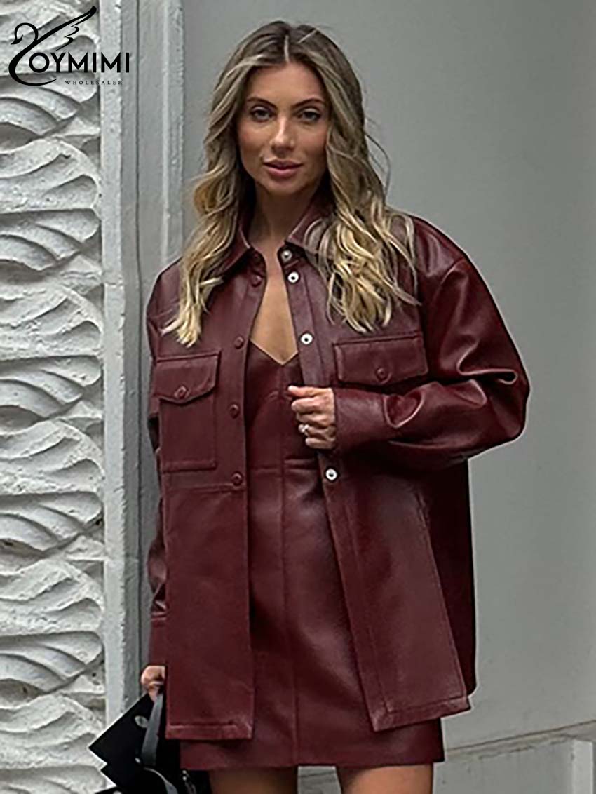 Oymimi Fashion Wine Red Pu Lea - đánh giá và giá Women'S Red Formal Wear