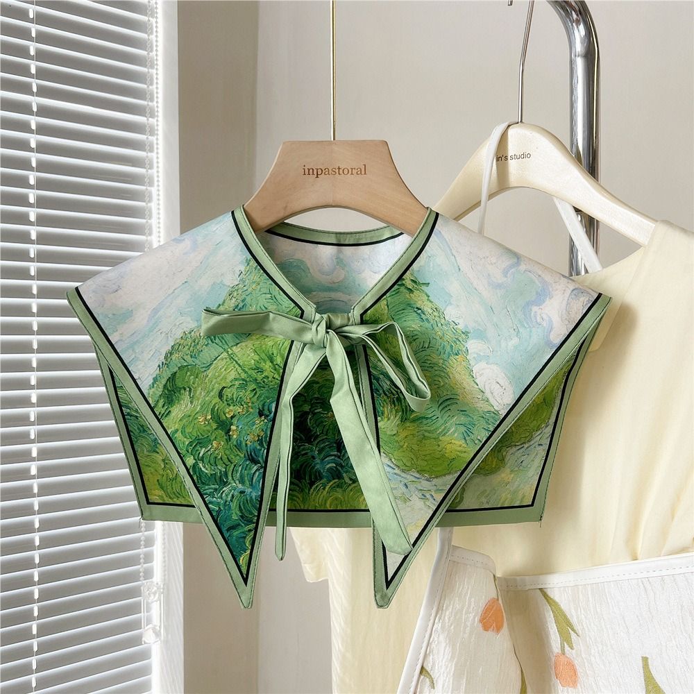 Floral Pattern Shirt Fake Coll - đánh giá và giá Silk Blouse