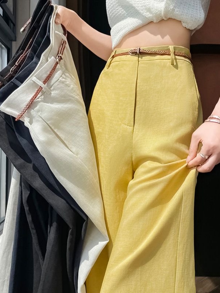 High Waist Narrow Cut Linen Co - đánh giá và giá Tailored Trouser Wide
