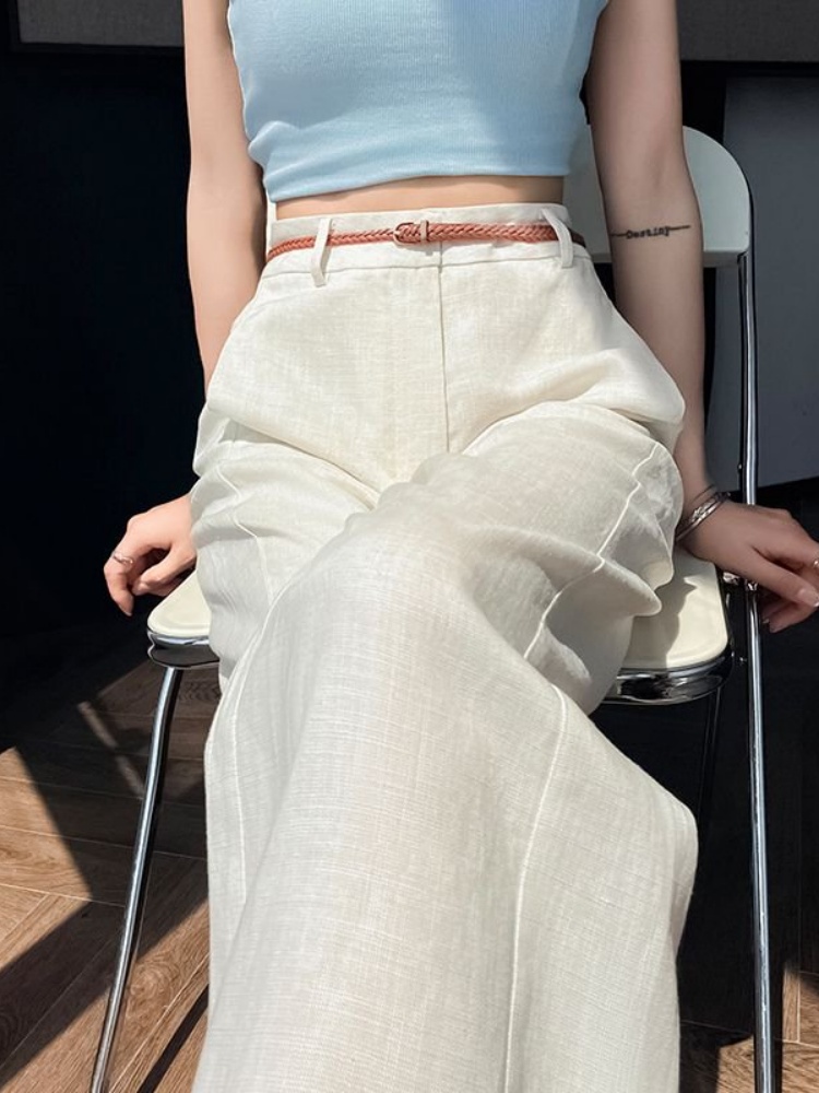 High Waist Narrow Cut Linen Co - đánh giá và giá Tailored Trouser Wide