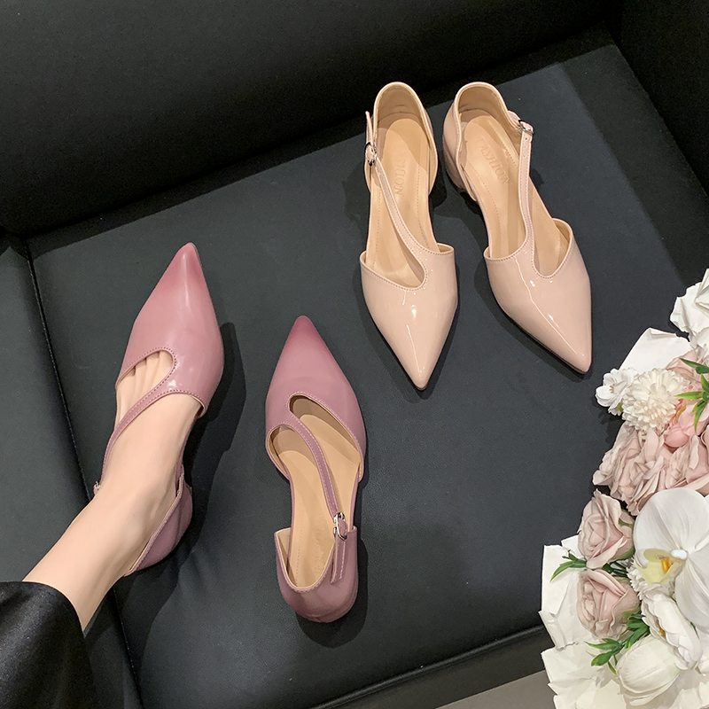 French Pointed Toe Sandals Wom - đánh giá và giá Pump Heel Block