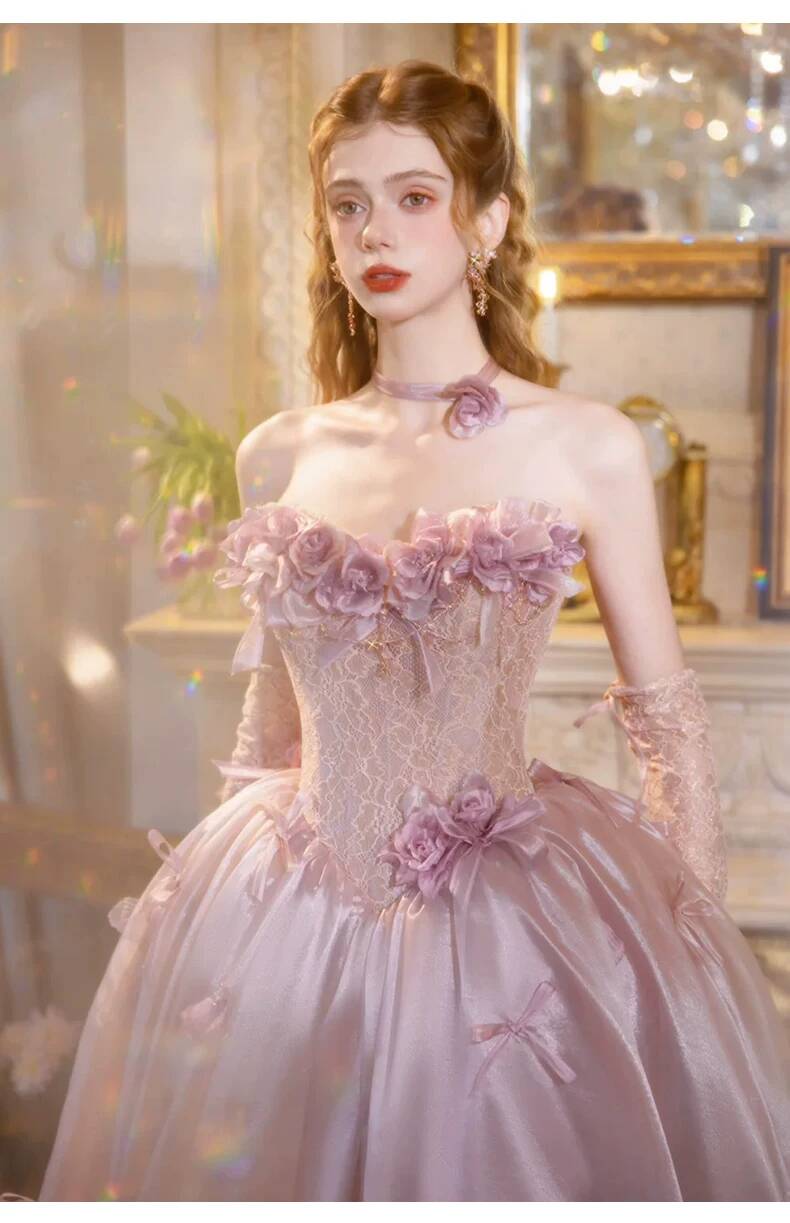 Vintage Dusty Pink Princess Ba - đánh giá và giá Formal Dress