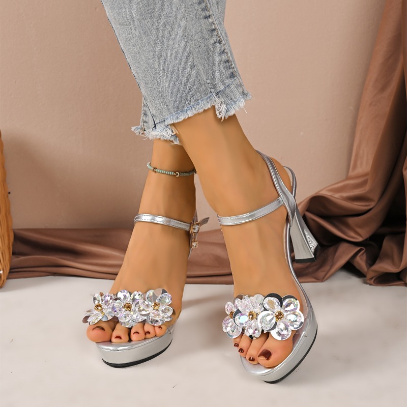 Sandals Fish Mouth One Word Bu - đánh giá và giá Pump Heel Block