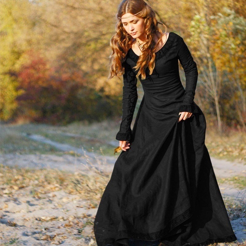 Women Medieval Long Dress V Ne - đánh giá và giá Lace Dress
