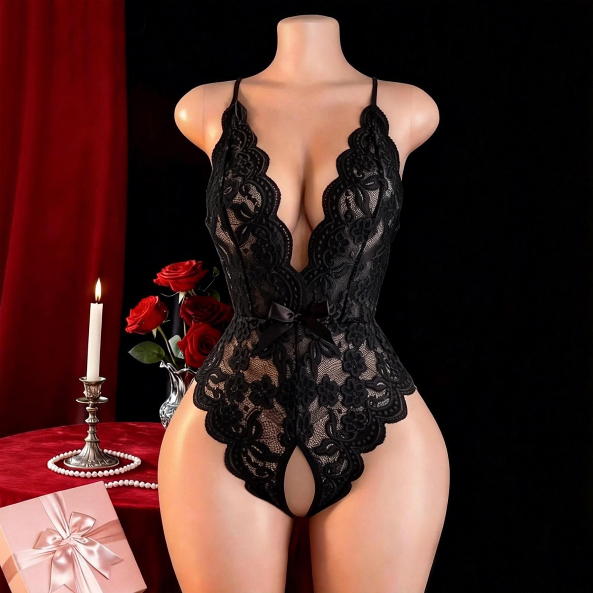 Hot Crotchless Sexy Lingerie F - đánh giá và giá Lace Dress