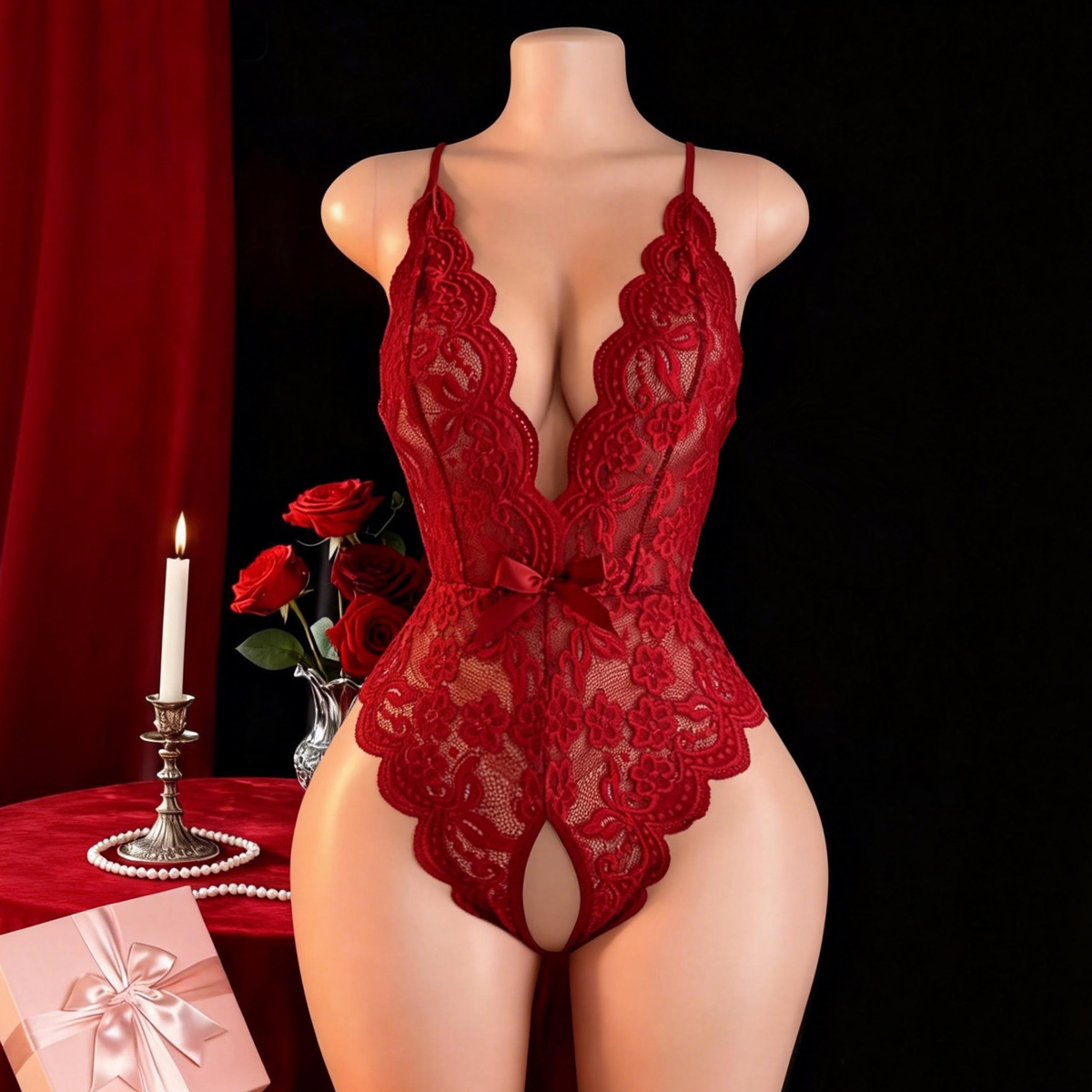 Hot Crotchless Sexy Lingerie F - đánh giá và giá Lace Dress