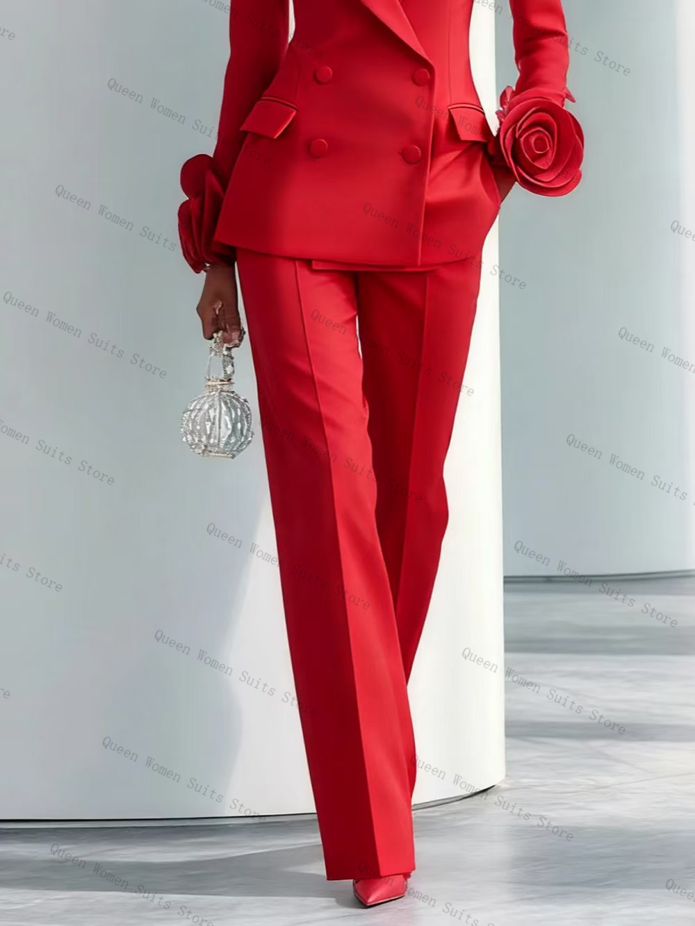 Luxury Red Women Suit Set 2 Pc - đánh giá và giá Women'S Red Formal Wear