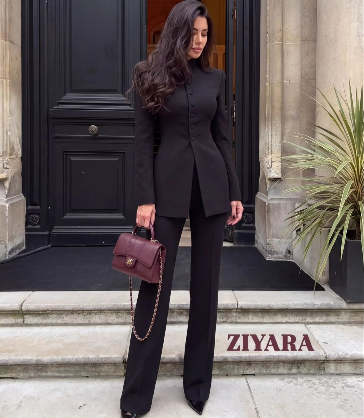 Women 2 Piece Suit Mandarin Co - đánh giá và giá Womens Blazer
