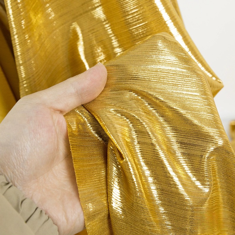 Golden Yellow Ribbed Knit Fabr - đánh giá và giá Evening Gown