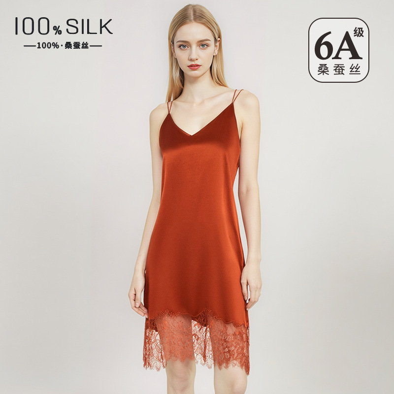 Sexy Ice Silk Slip Dress Women - đánh giá và giá Lace Dress