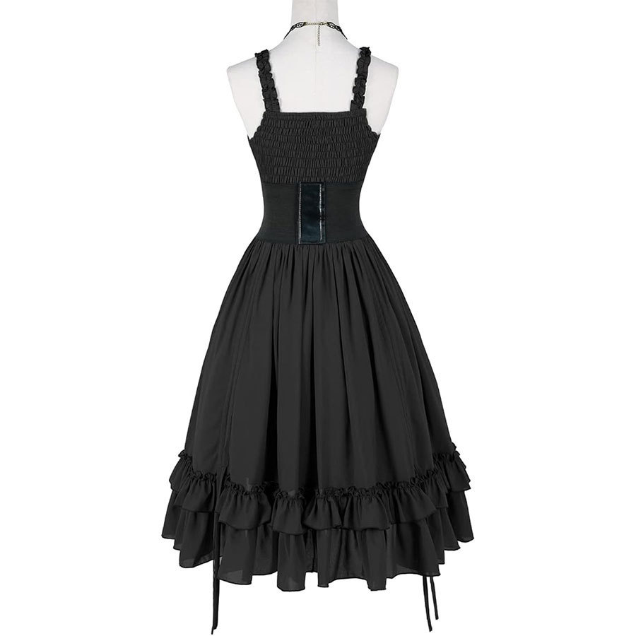 Women Gothic Dress Corset Slip - đánh giá và giá Midi Dress