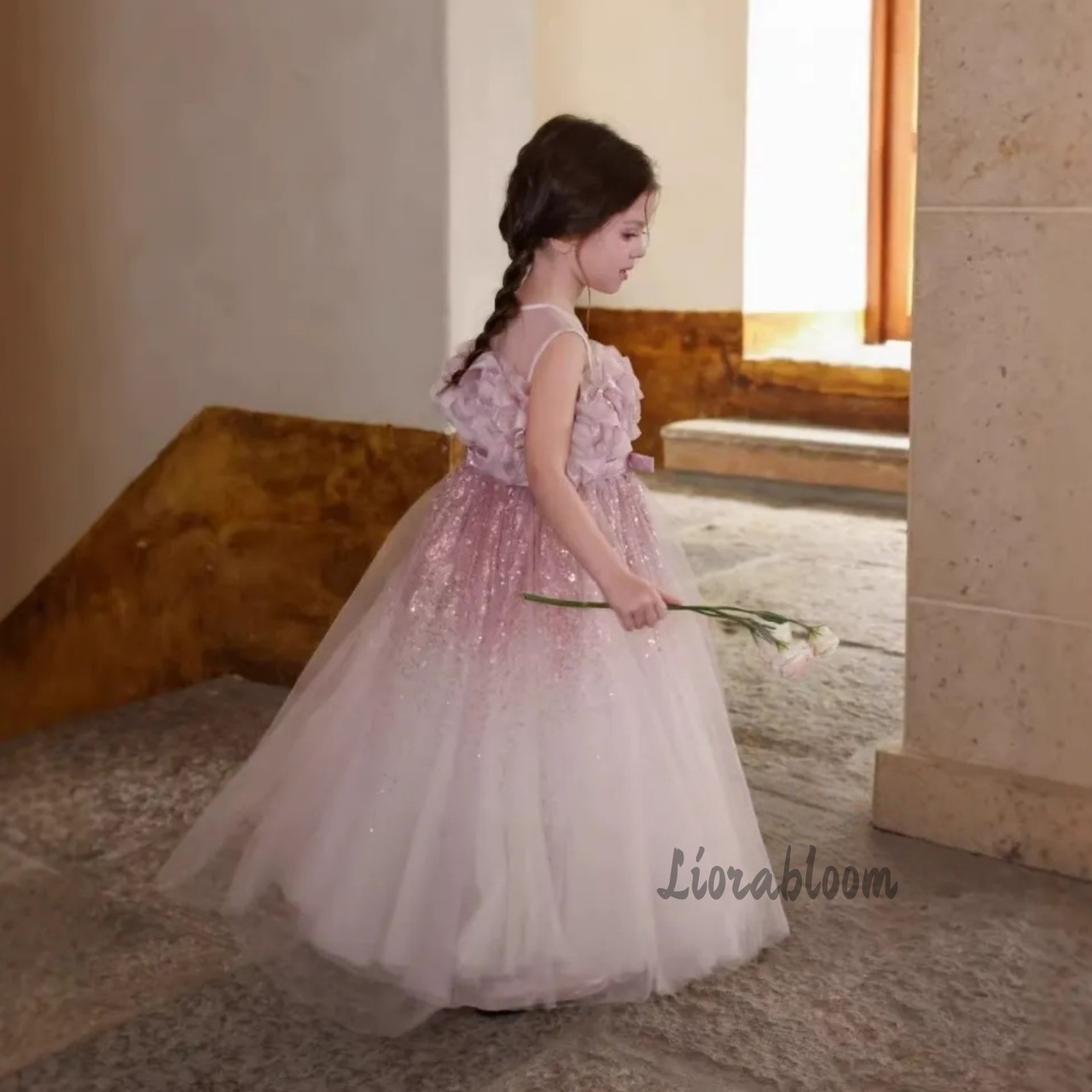 Girls' Pink Wavy Tulle Formal  - đánh giá và giá Formal Skirt