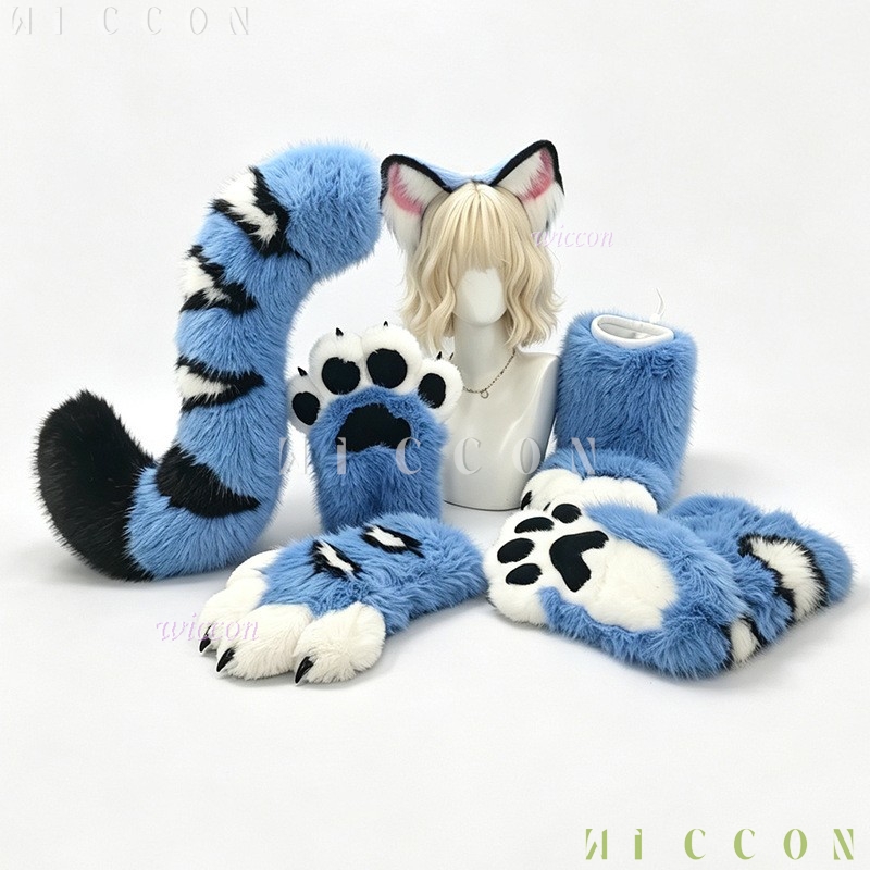 Derpyy Blue Tiger Fursuit Ears - đánh giá và giá Formal Dress