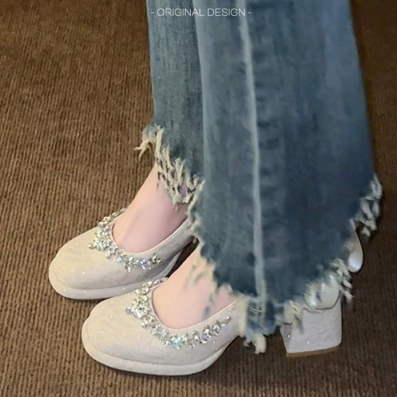 French Mary Jane Block Heel Pu - đánh giá và giá Pump Heel Block