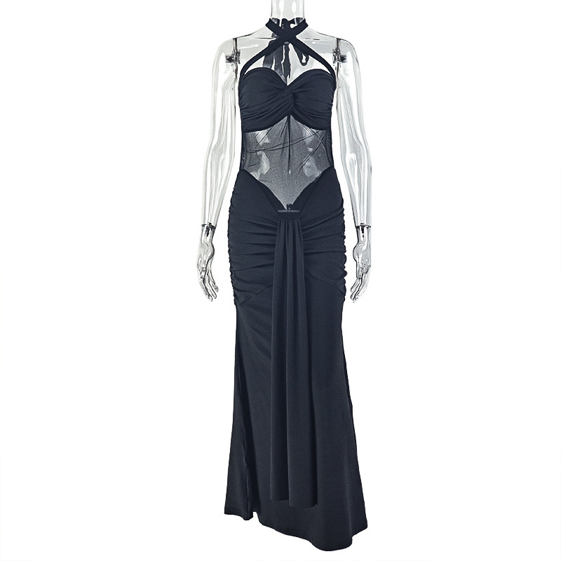Backless Halter Bodycon Dress  - đánh giá và giá Midi Dress