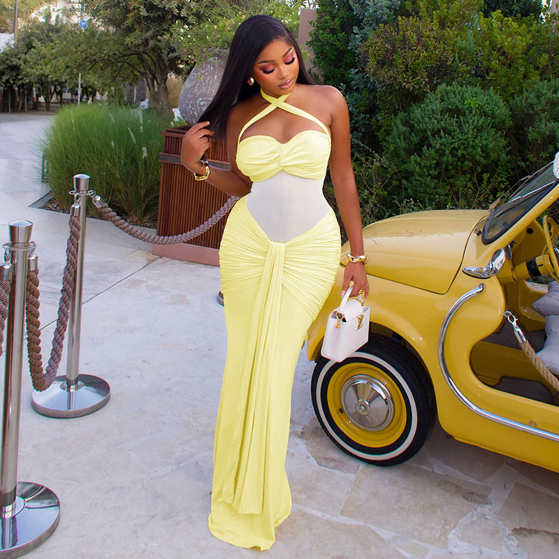 Backless Halter Bodycon Dress  - đánh giá và giá Midi Dress