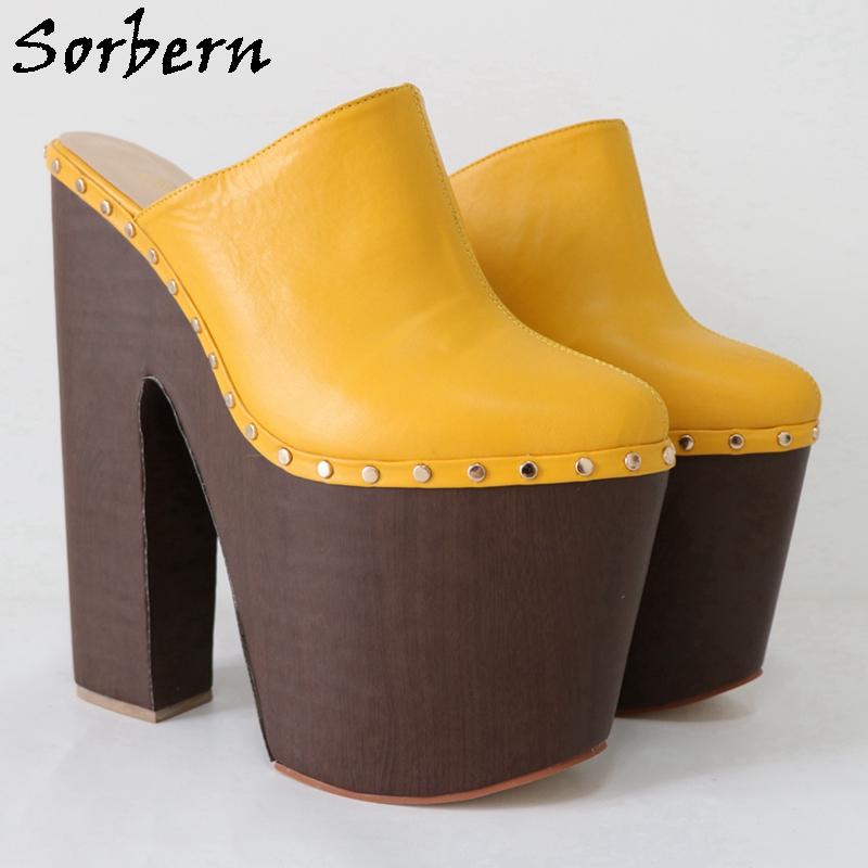 Sorbern Gừng Vàng Bơm Giày 24C - đánh giá và giá Pump Heel Block