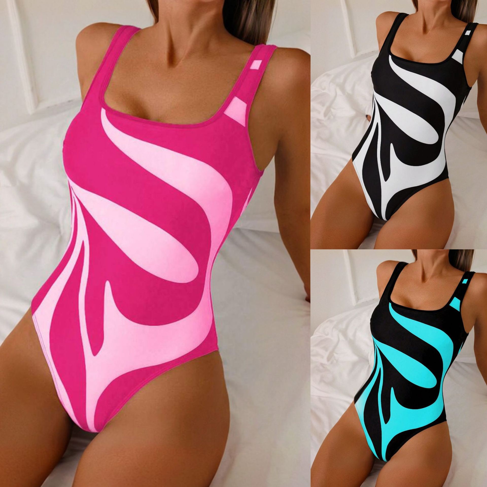 Woman Tankini Abstract Print B - đánh giá và giá Womens Suit