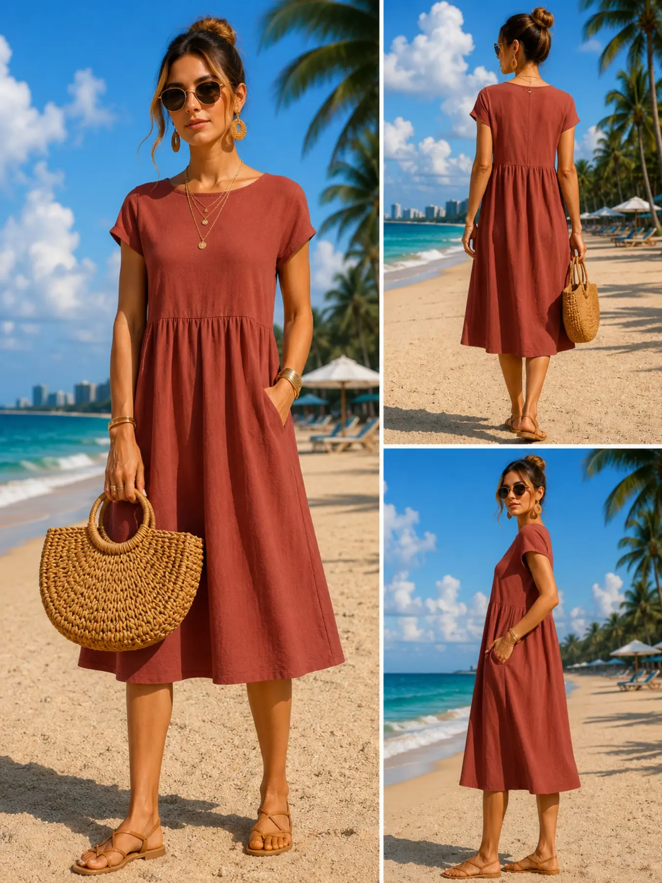 Women’s Casual Midi Dress with - đánh giá và giá Midi Dress