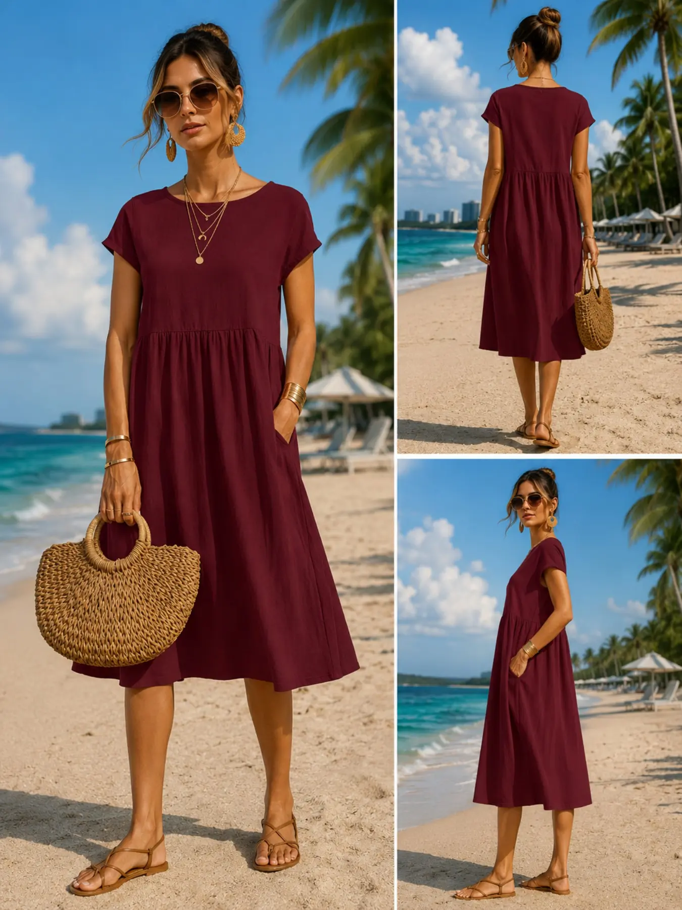 Women’s Casual Midi Dress with - đánh giá và giá Midi Dress