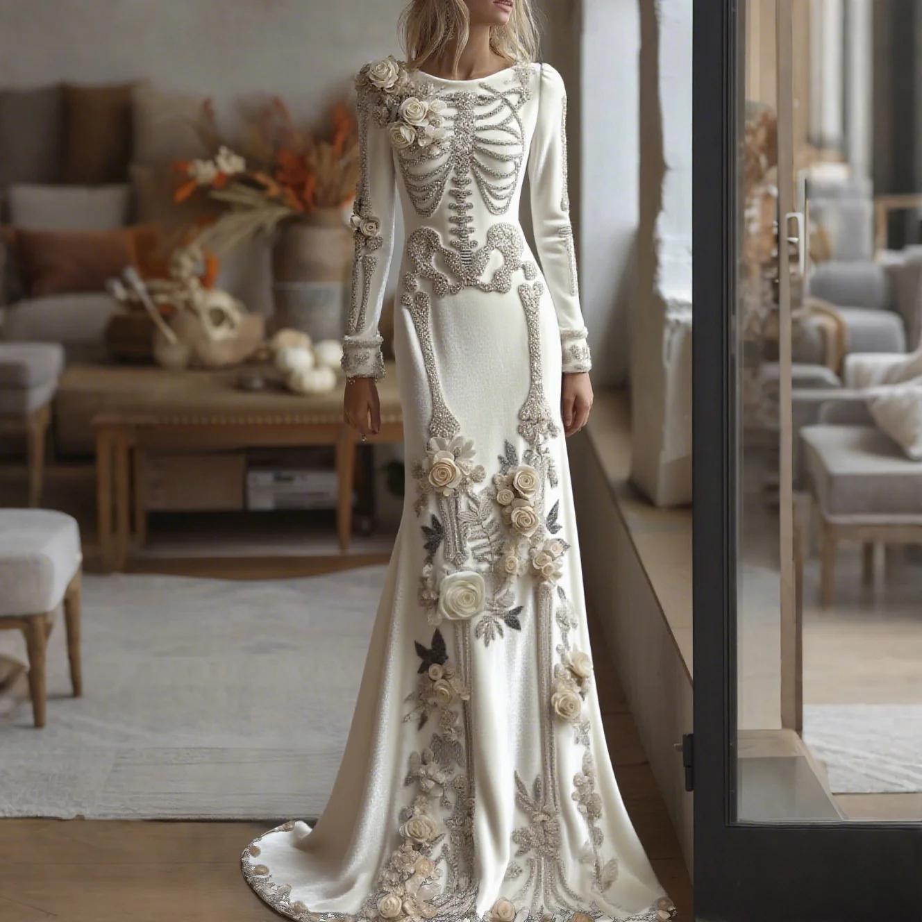 2026 New Women Skeleton Floral - đánh giá và giá Evening Gown