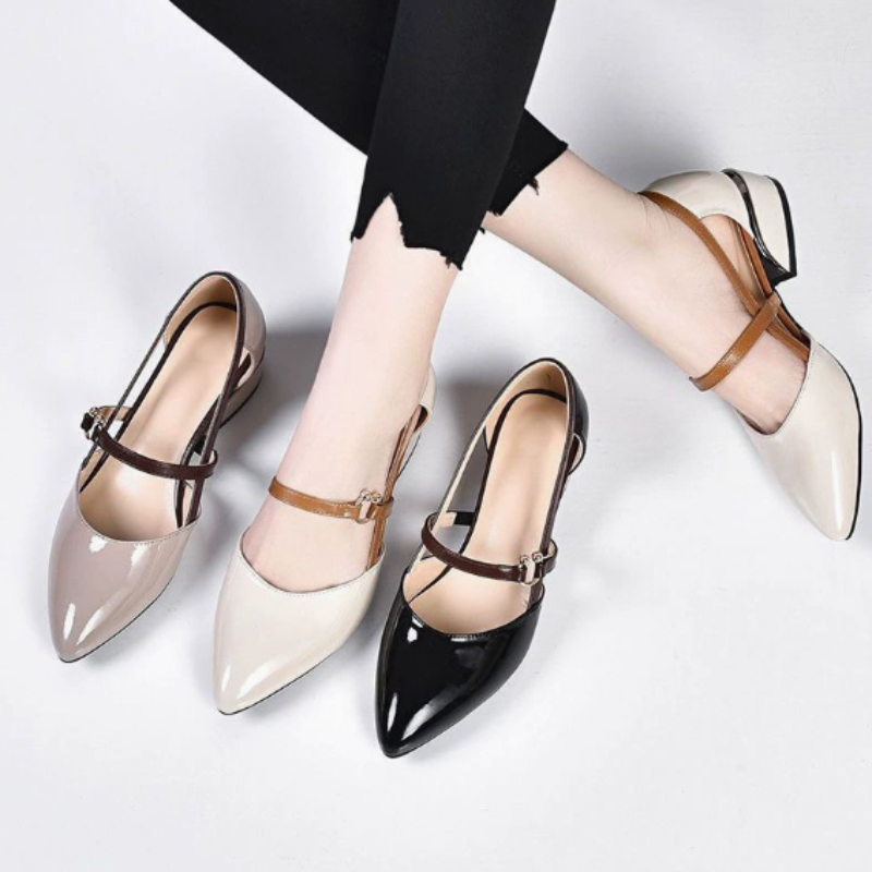 Women Two Tone Slingback Shoes - đánh giá và giá Pump Heel Block