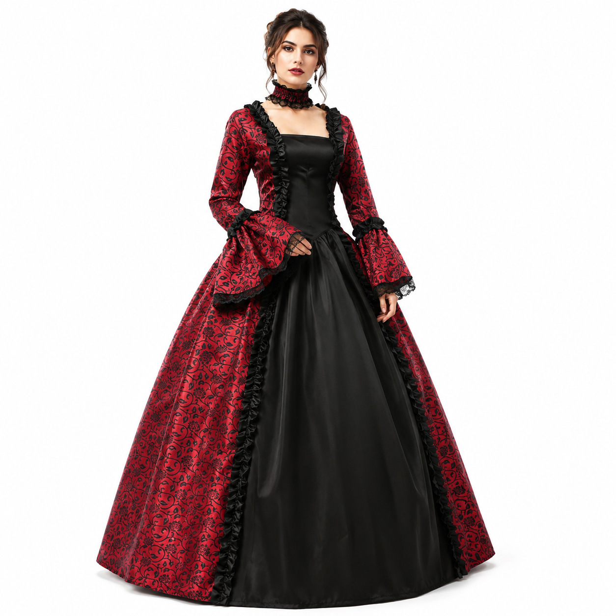 Vintage Medieval Gothic Square - đánh giá và giá Lace Dress
