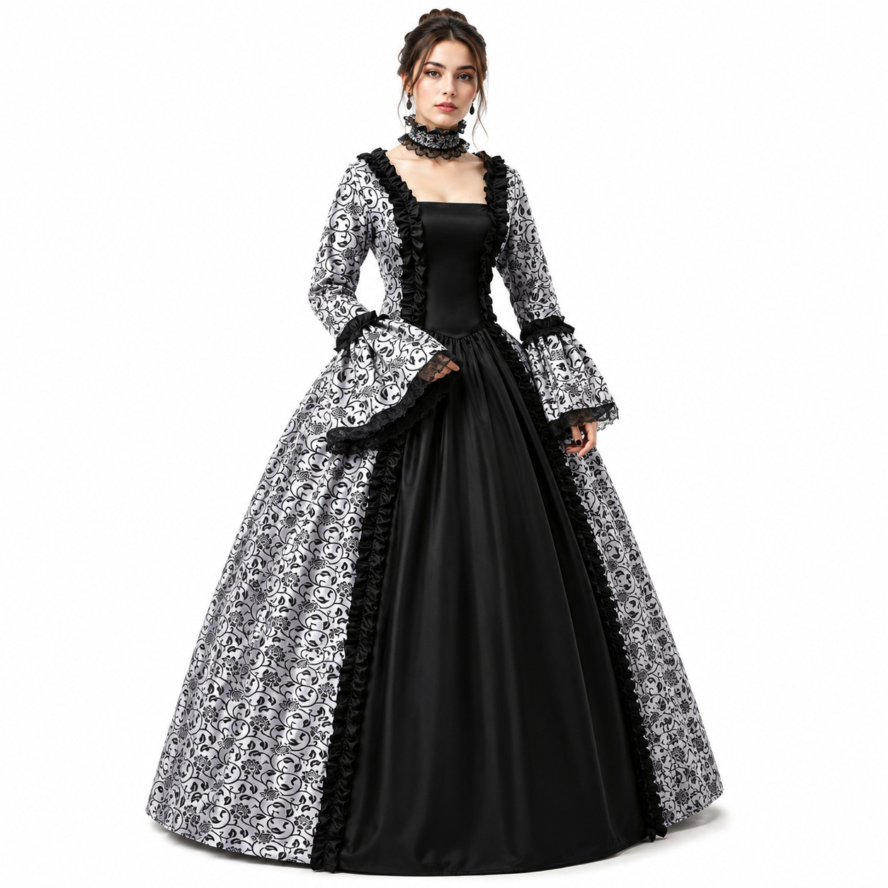 Vintage Medieval Gothic Square - đánh giá và giá Lace Dress