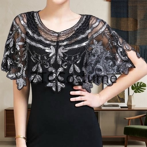 Vintage 1920s Flapper Dress wi - đánh giá và giá Evening Gown