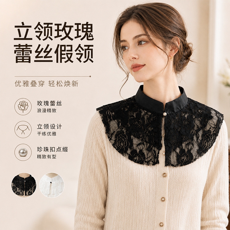 Elegant Lace Floral False Coll - đánh giá và giá Lace Dress
