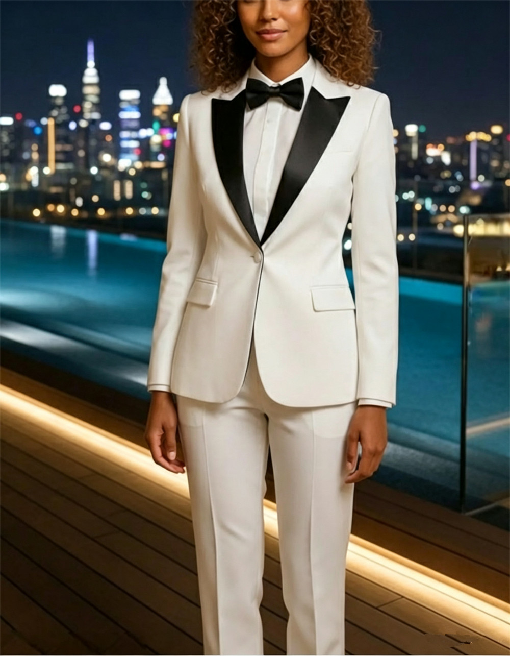 Ladies 2 Piece Suit White Suit - đánh giá và giá Womens Blazer
