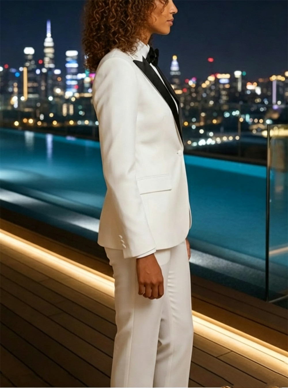 Ladies 2 Piece Suit White Suit - đánh giá và giá Womens Blazer